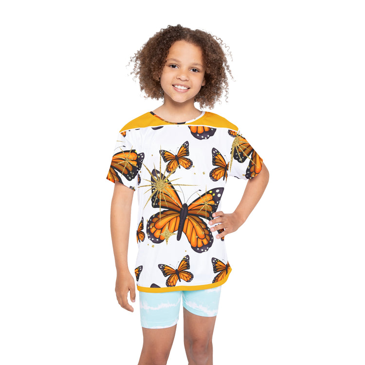 Kids Sports Jersey
Butterfly Kids Jersey
Colorful Athletic Shirt
Youth Activewear
Kids Sportswear Shirt