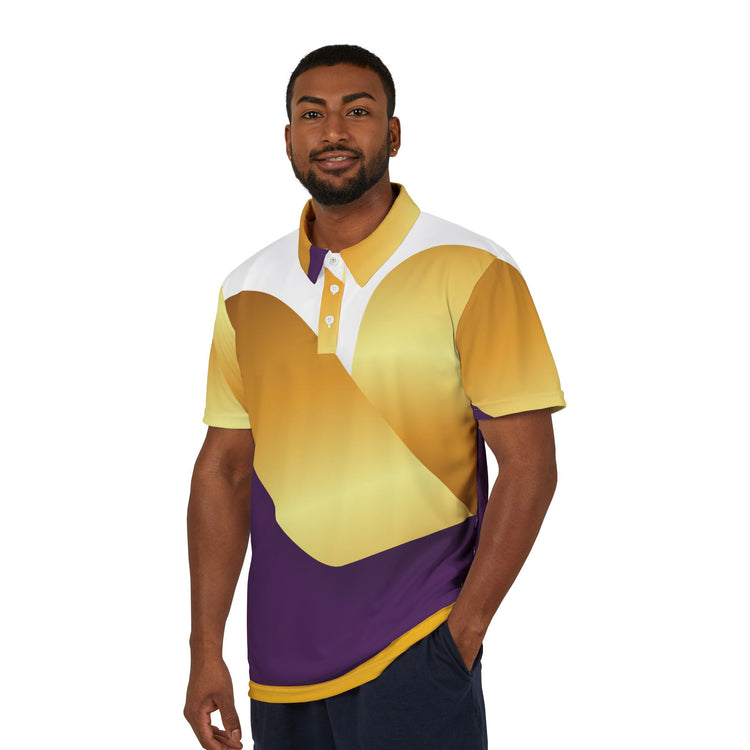 Purple Wave Polo Shirt
Unisex Polo Shirt
Graphic Design Polo
Casual Polo Shirt
Artistic Print Polo