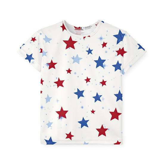 Kids Jersey — Red & Blue Star All-Over Print (Patriotic)