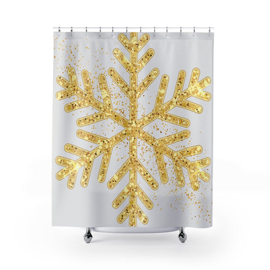 Snowflake Designed Shower Curtains