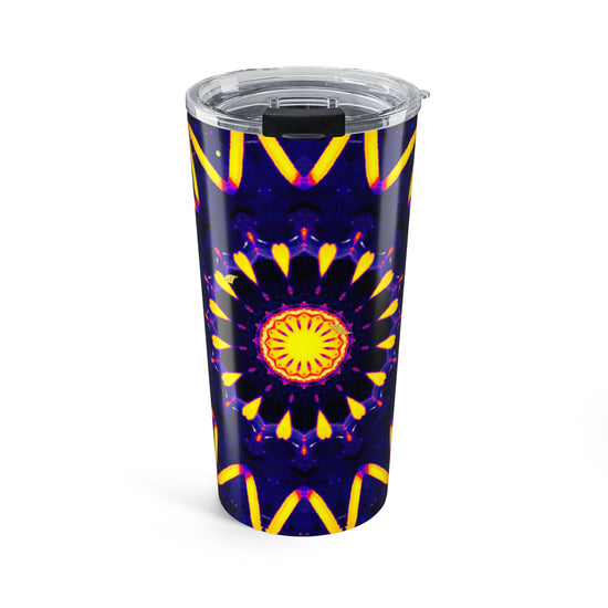 Kaleidoscope Tumbler — Neon Mandala Insulated Travel Cup