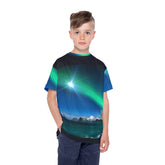 Kids Sports Jersey
Northern Lights Jersey
Athletic Shirt for Kids
Colorful Sportswear
Activewear for Children