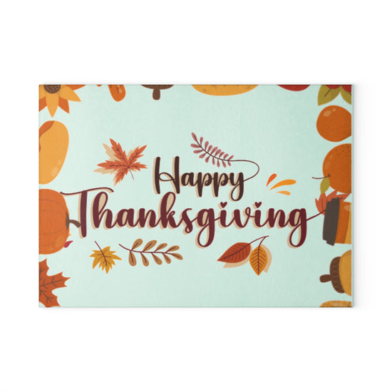 Thanksgiving Glass Cutting Board