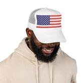 American Trucker Hat
Embroidered Flag Hat
Foam Front Cap
Adjustable Snapback Hat
Patriotic Hat