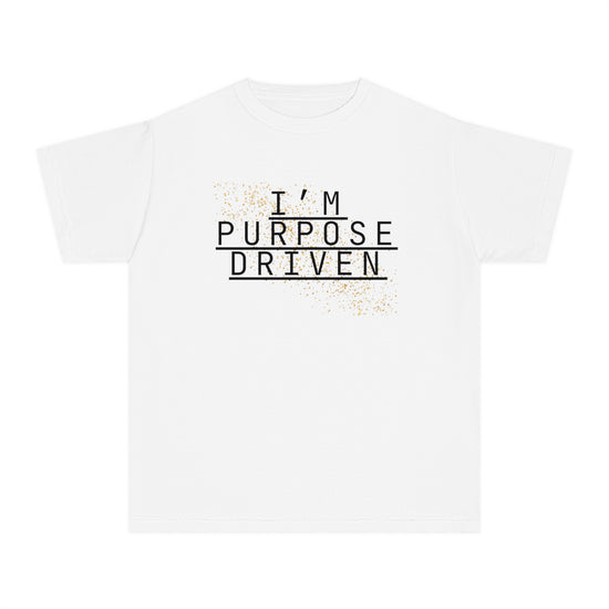 Purpose Driven Youth Midweight Tee Shirt, Designed With Bible Verse.