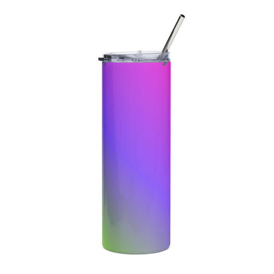 Gradient Floral Stainless Steel Tumbler