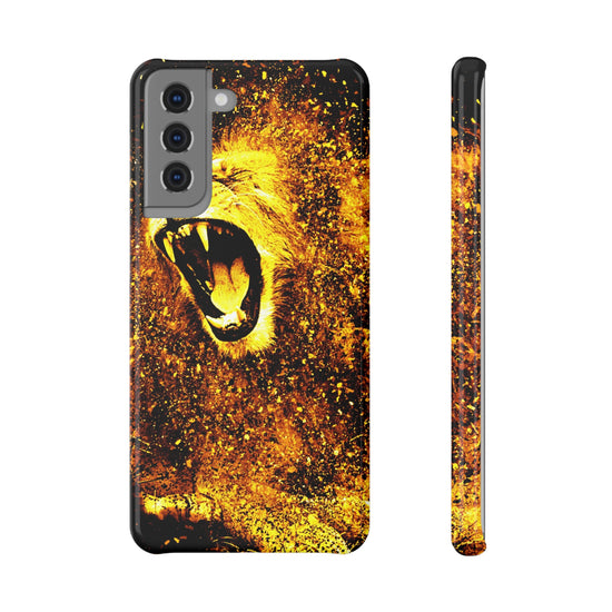 Lion Designed Slim Snap Case