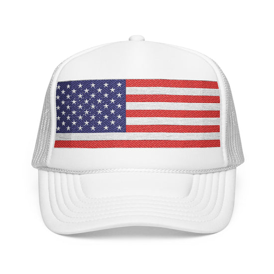 American Trucker Hat
Embroidered Flag Hat
Foam Front Cap
Adjustable Snapback Hat
Patriotic Hat